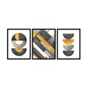 Ver imagem 1 de KIT Quadro Decorativo Geométrico Abstrato Minimalista 3 pçs