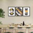 Ver imagem 2 de KIT Quadro Decorativo Geométrico Abstrato Minimalista 3 pçs