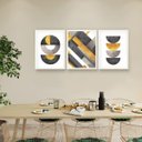 Ver imagem 2 de KIT Quadros Decorativos 3 peças Abstrato Escritório Quarto