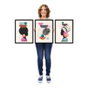 Ver imagem 4 de Conjunto Quadros Decorativos Mulher Africana África Sala