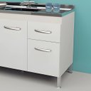 Ver imagem 5 de Gabinete de Cozinha 3 Porta e 1 Porta Armário 94cm Multiuso: Branco