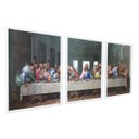 Ver imagem 2 de KIT Placas com Moldura Parede Santa Ceia Grande Jesus