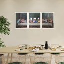 Ver imagem 2 de Conjunto Quadros Decorativos Santa Ceia Moldura Sala Jantar