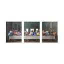 Ver imagem 1 de Conjunto Quadros Decorativos Santa Ceia Moldura Sala Jantar