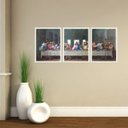 Ver imagem 3 de Conjunto Quadros Decorativos Santa Ceia Moldura Sala Jantar