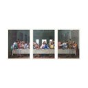 Ver imagem 2 de KIT Quadro Decorativo Santa Ceia Jesus Moldura Madeira Sala