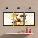 Ver imagem 2 de Quadro Decorativo Moldura Parede Abstrato Escritório Sala