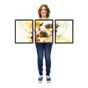 Ver imagem 4 de Quadro Decorativo Moldura Parede Abstrato Escritório Sala