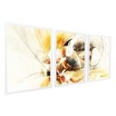 Ver imagem 1 de KIT Quadro Decorativo Moldura Madeira Abstrato Escritório 3 pçs