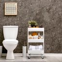 Ver imagem 4 de Carrinho Multiuso Organizadora 3 Prateleiras Estante Movel em Aço Quarto Sala Brinquedos Salao Manic