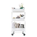 Ver imagem 1 de Carrinho Multiuso Organizadora 3 Prateleiras Estante Movel em Aço Quarto Sala Brinquedos Salao Manic