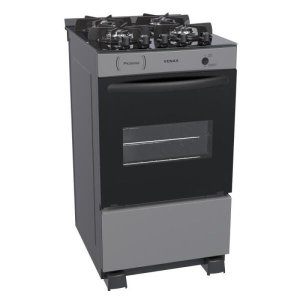 FOGAO 4 BOCAS VENAX PICASSO VITREO GRAFITE GAS GLP