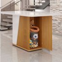 Ver imagem 6 de Mesa para Sala de Jantar 6 Lugares 1 Porta Harmonia Marrom/Marromle/Off-White