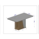 Ver imagem 4 de Mesa para Sala de Jantar 6 Lugares 1 Porta Harmonia Marrom/Marromle/Off-White
