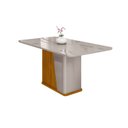 Ver imagem 7 de Mesa para Sala de Jantar 6 Lugares 1 Porta Harmonia Marrom/Marromle/Off-White