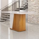 Ver imagem 5 de Mesa para Sala de Jantar 6 Lugares 1 Porta Harmonia Marrom/Marromle/Off-White