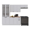 Ver imagem 2 de Cozinha Modulada Completa Americana 100% MDF 280cm com Rodapé Provence Multimóveis Crink-CPL016