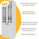 Ver imagem 3 de Cozinha Modulada Completa Americana 100% MDF 280cm com Rodapé Provence Multimóveis Crink-CPL016