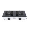 FOGAO DE MESA 2 BOCAS VENAX FLAMALAR VITREO BRANCO GAS GLP - 1