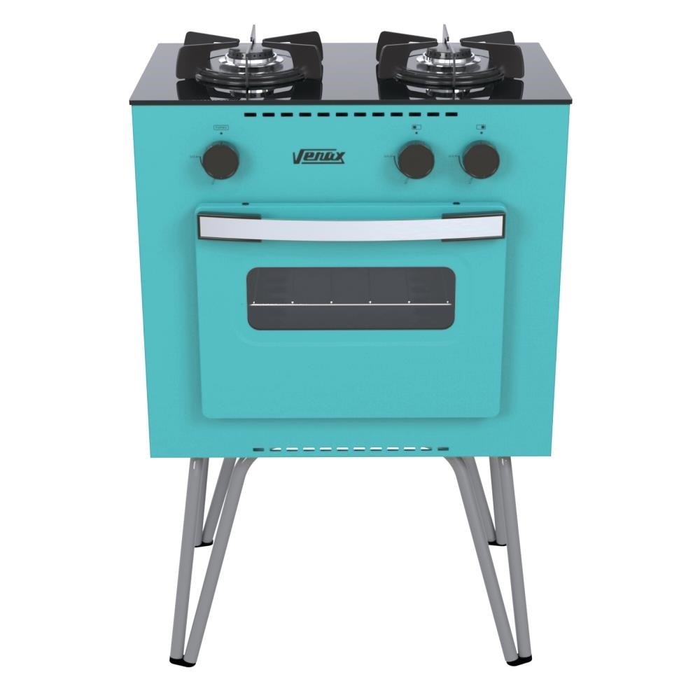 FOGAO 2 BOCAS VENAX MINI COOK VERDE GAS GLP Menor preço em FOGAO 2 BOCAS VENAX MINI COOK VERDE GAS GLP