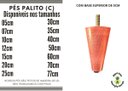 Ver imagem 4 de Kit 4 Pés Palito de Madeira 5cm P. Mogno
