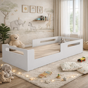 Ver imagem 2 de Cama Solteiro Montessoriana Baixa Quarto Infantil Segura para Crianças em Mdf
