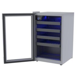 ADEGA PIUBELLA 100 PARA 24 GARRAFAS CINZA PORTA INVERTIDA 220 V - 4