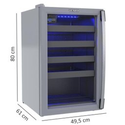 ADEGA PIUBELLA 100 PARA 24 GARRAFAS CINZA PORTA INVERTIDA 220 V - 7