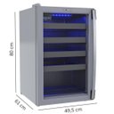 Ver imagem 2 de ADEGA PIUBELLA 100 PARA 24 GARRAFAS CINZA PORTA INVERTIDA 220 V