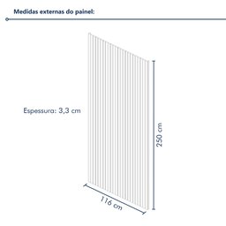 Kit 2 Placas de Painel Ripado Milão 250cm X 58cm X 3,3mm (rende 2,9m²) Ecorevest - 4