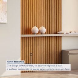 Kit 2 Placas de Painel Ripado Milão 250cm X 58cm X 3,3mm (rende 2,9m²) Ecorevest - 6