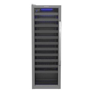 ADEGA PIUBELLA 200 PARA 50 GARRAFAS CINZA PORTA INVERTIDA 127 V