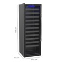 Ver imagem 2 de ADEGA PIUBELLA 200 PARA 50 GARRAFAS PRETO PORTA INVERTIDA 127 V