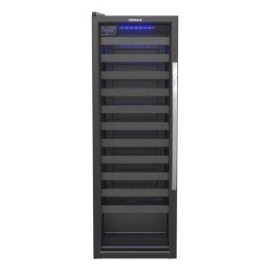 ADEGA PIUBELLA 200 PARA 50 GARRAFAS PRETO PORTA INVERTIDA 220 V