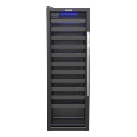 ADEGA PIUBELLA 200 PARA 50 GARRAFAS PRETO PORTA INVERTIDA 220 V