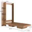 Ver imagem 4 de Cama de Solteiro Articulável Vertical com Estante Mel