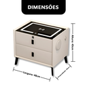 Ver imagem 6 de Kit 2 Mesas de Cabeceira Inteligente com Digital Cor:Branca