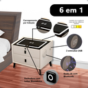 Ver imagem 7 de Kit 2 Mesas de Cabeceira Inteligente com Digital Cor:Branca