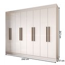 Ver imagem 5 de Guarda-roupa Casal Diplomata 8 Portas 4 Gavetas 100% Mdf - Panorama Móveis