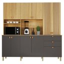 Ver imagem 1 de Armário de Cozinha Onix 10 Portas 3 Gavetas MDF-MDP 200cm Valdemóveis