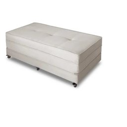 Puff Cama Casal Dobravel Com Rodízios LINDECOR  Creme - 1