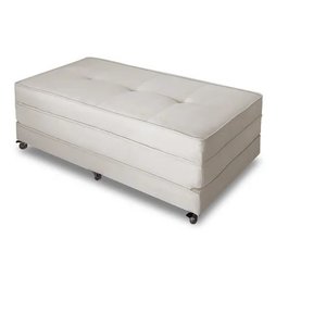 Puff Cama Casal Dobravel Com Rodízios LINDECOR  Creme