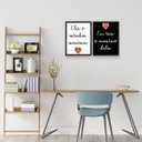 Ver imagem 2 de KIT Quadro Decorativo Moldura Madeira Amor Coração Quarto