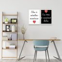 Ver imagem 2 de Quadrinhos Decorativos Quarto Casal Preto Branco Coração