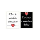 Ver imagem 1 de Quadrinhos Decorativos Quarto Casal Preto Branco Coração