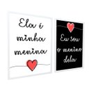 Ver imagem 1 de KIT Quadro Decorativo Quarto Casal Namorados Coração 2 pçs