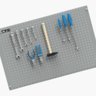 Painel Perfurado Cinza Médio para Organização de Ferramentas Panmd Cmb - 3