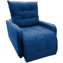 Ver imagem 3 de Poltrona Retratil e Reclinavel Com Rodape Regulavel Azera Marinho