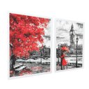 Ver imagem 3 de Conjunto Quadros Decorativos Amor Arvore Quarto Sala 2 pçs