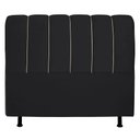 Ver imagem 3 de Cabeceira Cama Box Casal Berlim 140cm Suede Preto